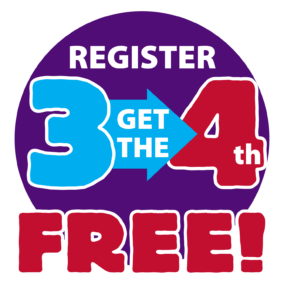 Register 3, Get the 4th FREE!