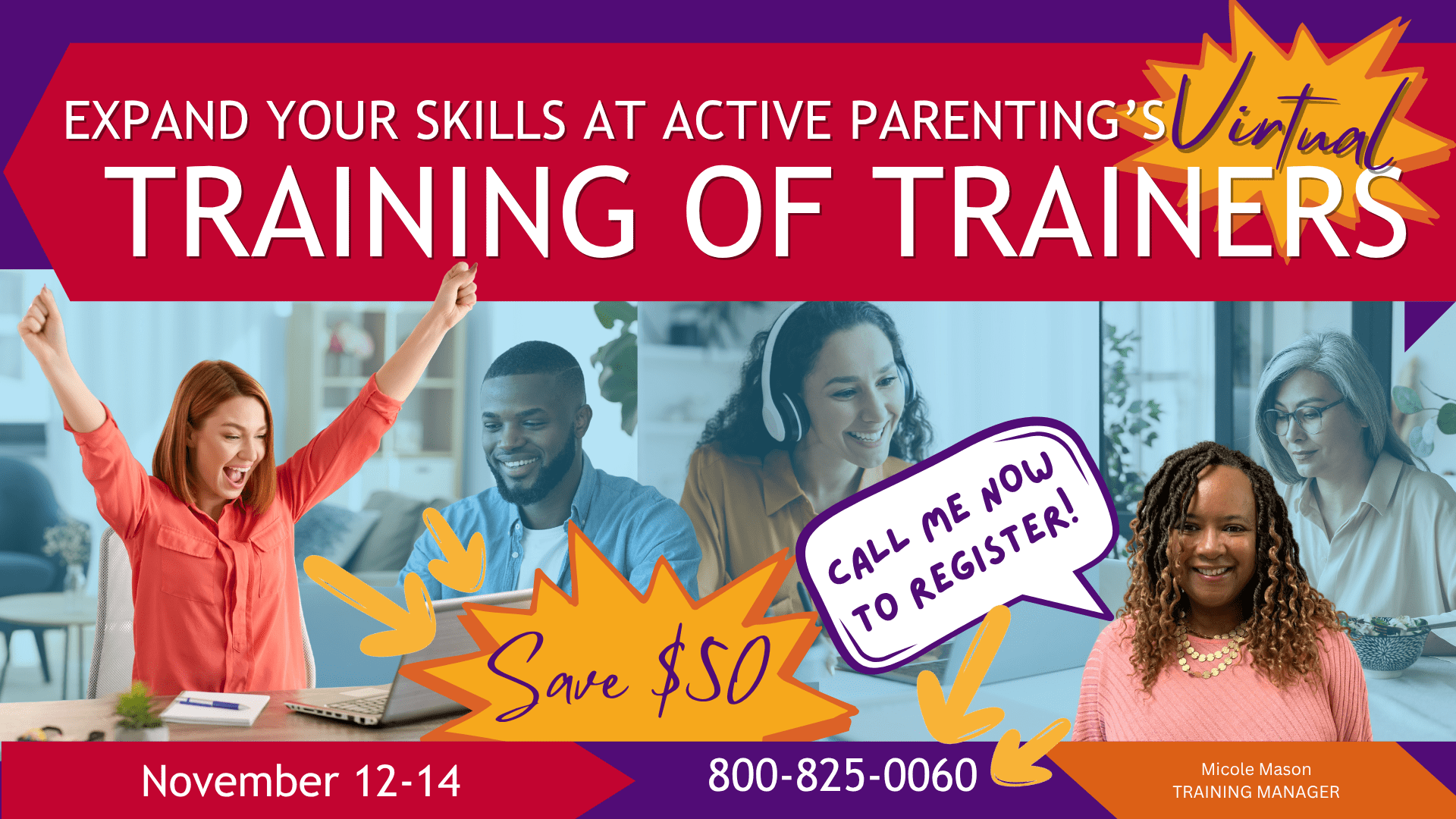 Save $50 on the VIRTUAL Training of Trainers - November 12-14, 2025